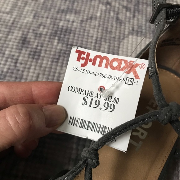 Report Gray Suede Knotted Sandals - Picture 6 of 8